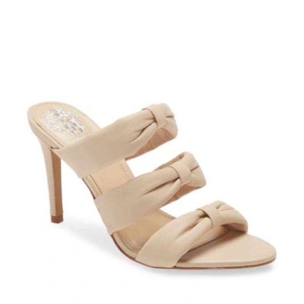 Vince Camuto Thendie Sandal In Beige Strappy Heels 8